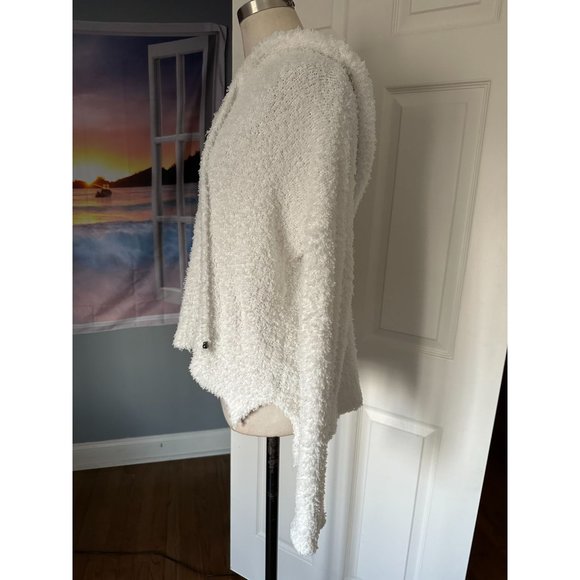 POL White Fuzzy Pullover Hoodie fits M/L - Picture 4 of 4